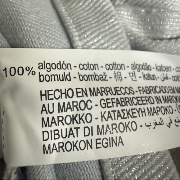 Zara Women’s Size s Light Blue Jean  Metallic Shimmer Button Front Romper - Picture 12 of 14